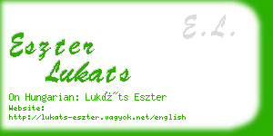 eszter lukats business card